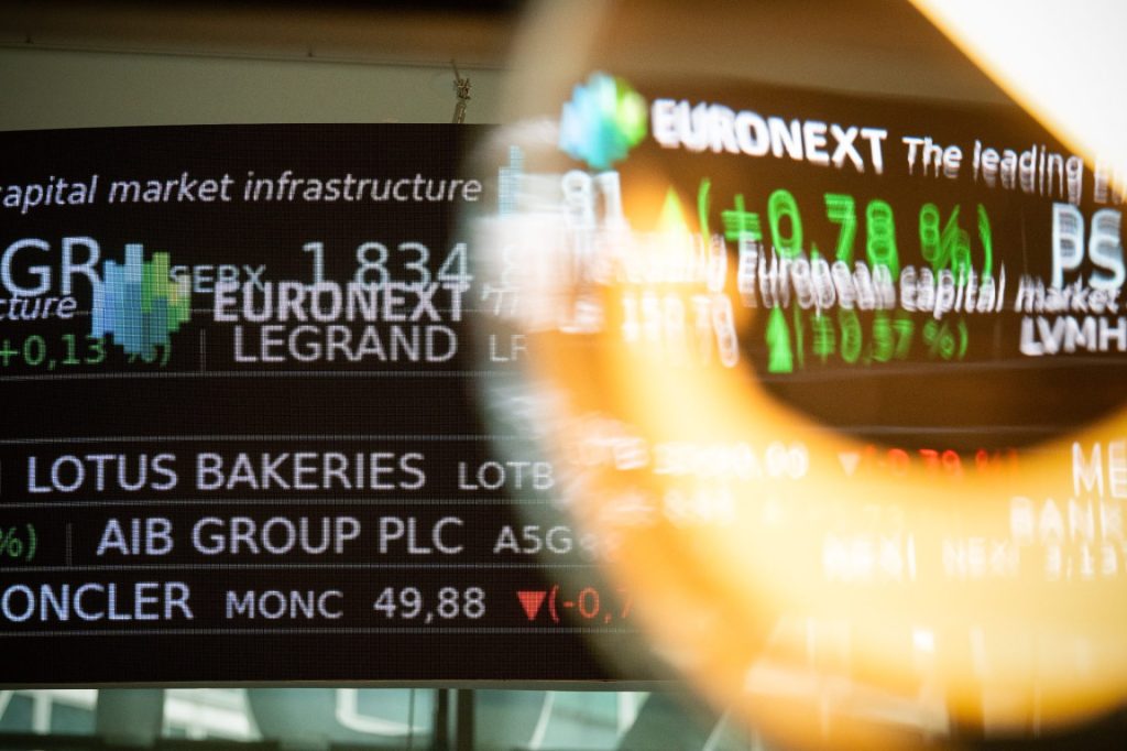 Moderní kancelářské budovy v evropské finanční čtvrti