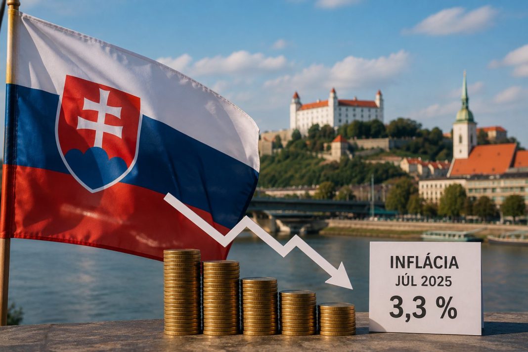 Inflace na Slovensku v červenci zvolnila na 3,3 %: Je nejnižší od začátku minulého roku, tlumily ji levnější potraviny