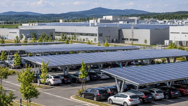 DENSO v Liberci zprovoznilo největší solární carport v ČR: Výkon FVE vzrostl na 3,5 MW